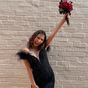 Elegant Black Lace Dress